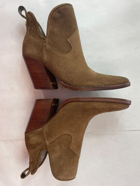 Vince Camuto Phaidra Bootie - Women Vince Camuto Phaidra Western Ankle Boots Reishi Suede Pointed Toe Wmns Sz 7M NIB